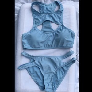 2 piece high neck bikini set